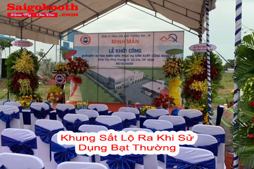 saigonbooth - lưu ý khi thuê khung backdrop - sử dụng bạt thường